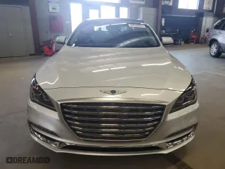 2018 Genesis G80 5.0L Ultimate with VIN KMHGN4JFXJU245842, listed as a Copart auction lot 62599064 with 9,567 mi miles and Salvage Title. Bid and sale history available at carsss.com. Image 5.