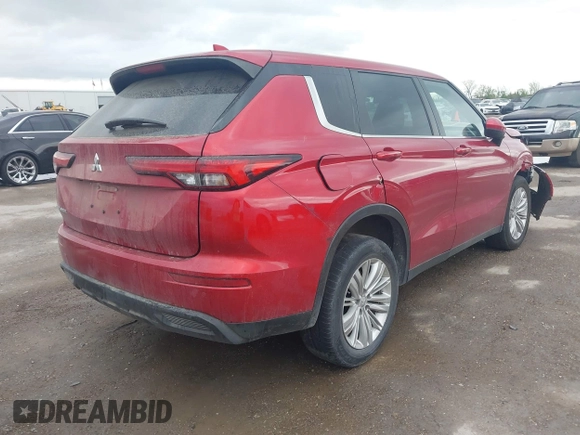 2023 Mitsubishi Outlander ES z VIN JA4J3TA87PZ027620, wystawiony jako IAAI lot #41900551 z przebiegiem 46 477 mil mil oraz . Historia ofert i sprzedaży dostępna na DreamBid. Obrazek 4.