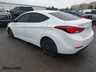 2016 Hyundai Elantra SE with VIN 5NPDH4AE9GH685916, listed as a IAAI auction lot 41551226 with 106,919 mi miles. Bid and sale history available at carsss.com. Image 3.