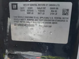 2014 Chevrolet Impala LT with VIN 2G1WB5E34E1158088, listed as a IAAI auction lot 42417592 with 92,995 mi miles and . Bid and sale history available at DreamBid. Image 9.