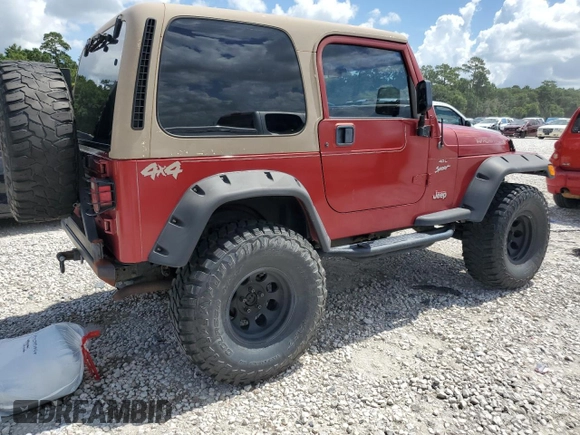 1999 Jeep Wrangler Sport with VIN 1J4FY19S8XP436667, listed as a Copart auction lot 59304544 with 167,747 mi miles and Clean Title. Bid and sale history available at carsss.com. Image 3.