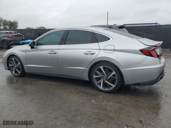 2021 Hyundai Sonata SEL Plus with VIN 5NPEJ4J2XMH128572, listed as a Copart auction lot 89406005 with 90,077 mi miles and Non Repairable. Bid and sale history available at carsss.com. Image 2.