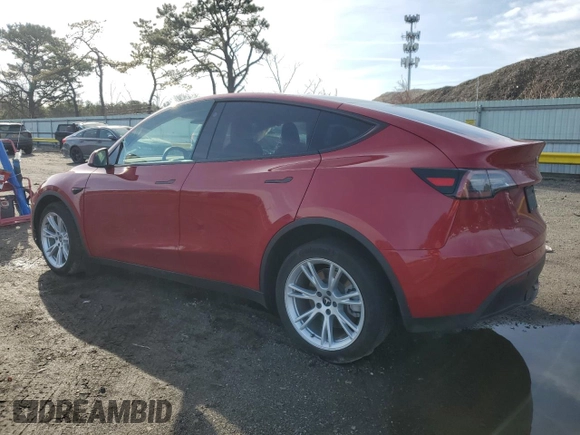 2021 Tesla Model Y Long Range with VIN 5YJYGDEE6MF258475, listed as a Copart auction lot 51347335 with 0 mi miles and Salvage Title. Bid and sale history available at carsss.com. Image 2.