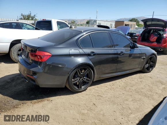 2018 BMW M3 with VIN WBS8M9C50J5K98422, listed as a Copart auction lot 57500235 with 62,915 mi miles and Salvage title. Bid and sale history available at DreamBid. Image 3.