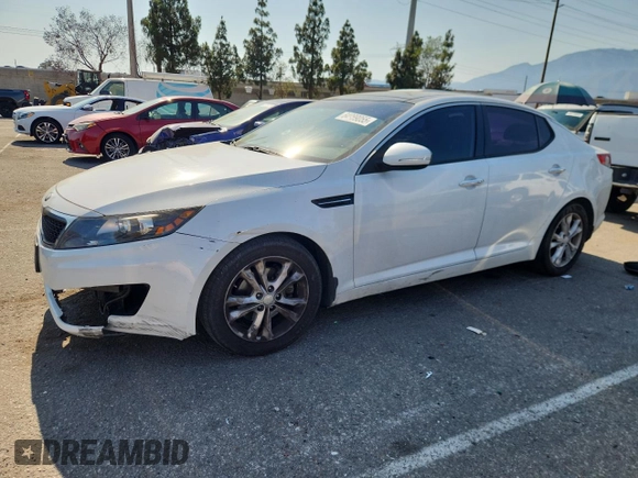 2013 Kia Optima EX with VIN 5XXGN4A71DG196229, listed as a Copart auction lot 64989055 with 146,187 mi miles and Salvage title. Bid and sale history available at DreamBid. Image 1.