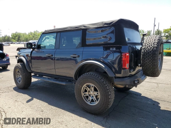 2021 Ford Bronco with VIN 1FMDE5BH7MLA83056, listed as a Copart auction lot 60513675 with 36,191 mi miles and Salvage title. Bid and sale history available at DreamBid. Image 2.