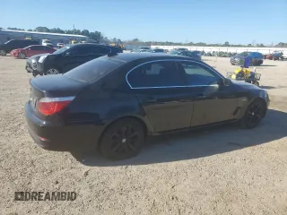 2008 BMW 5 Series 535i with VIN WBANW13578CZ81551, listed as a Copart auction lot 43568245 with 166,557 mi miles and Salvage Title. Bid and sale history available at carsss.com. Image 3.