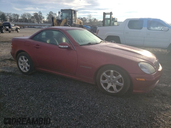 2003 Mercedes-Benz SLK 230 Kompressor with VIN WDBKK49F03F285140, listed as a Copart auction lot 80080364 with 99,769 mi miles and Salvage title. Bid and sale history available at DreamBid. Image 4.