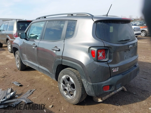 2017 Jeep Renegade Sport z VIN ZACCJBAB3HPG00961, wystawiony jako IAAI lot #41709631 z przebiegiem 90 765 mil mil oraz . Historia ofert i sprzedaży dostępna na DreamBid. Obrazek 3.