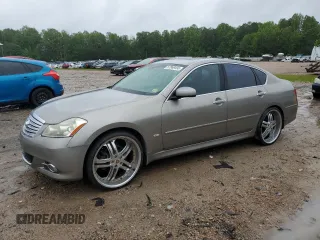 2008 Infiniti M z VIN JNKAY01E98M604723, wystawiony jako Copart lot #57869495 z przebiegiem 159 727 mil mil oraz Szkoda całkowita • Salvage title. Historia ofert i sprzedaży dostępna na DreamBid. Obrazek 1.