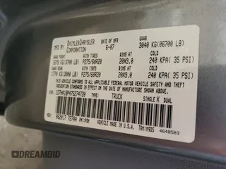 2007 Dodge 1500 SLT z VIN 1D7HA18P47S274720, wystawiony jako Copart lot #47194735 z przebiegiem 97 479 mil mil oraz Szkoda całkowita • Salvage title. Historia ofert i sprzedaży dostępna na DreamBid. Obrazek 14.