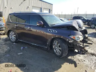 2011 Infiniti QX56 7-passenger with VIN JN8AZ2NE9B9005131, listed as a Copart auction lot 48237015 with 0 mi miles and Non Repairable. Bid and sale history available at carsss.com. Image 4.