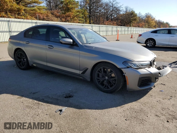 2023 BMW 5 Series M550i xDrive with VIN WBA13BK09PCN61839, listed as a Copart auction lot 76614694 with 16,279 mi miles and Salvage title. Bid and sale history available at DreamBid. Image 4.