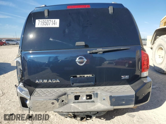 2006 Nissan Armada LE с VIN 5N1AA08A66N700501, выставлен на аукционе Copart как лот 71950714 с пробегом 127 889 миль миль и Списание • Salvage title. История ставок и продаж доступна на DreamBid. Изображение 6.