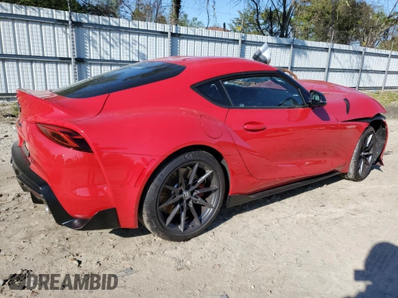 2024 Toyota Supra 3.0 with VIN WZ1DB0G02RW068233, listed as a Copart auction lot 52388195 with 3,881 mi miles and Salvage title. Bid and sale history available at DreamBid. Image 3.