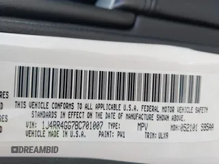2011 Jeep Grand Cherokee Laredo with VIN 1J4RR4GG7BC701007, listed as a IAAI auction lot 42704995 with 145,956 mi miles and . Bid and sale history available at DreamBid. Image 9.