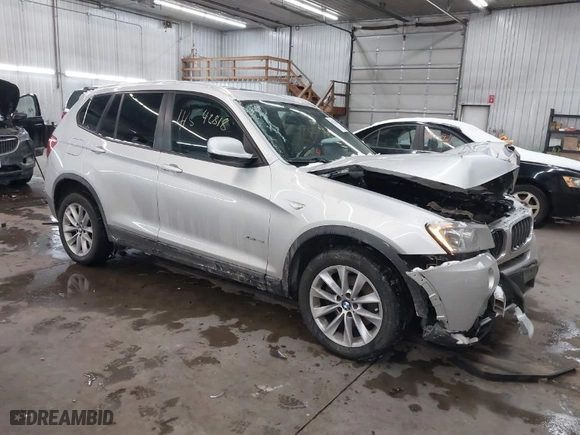2013 BMW X3 xDrive28i with VIN 5UXWX9C52DL874015, listed as a IAAI auction lot 41542818 with 84,610 mi miles. Bid and sale history available at carsss.com. Image 1.