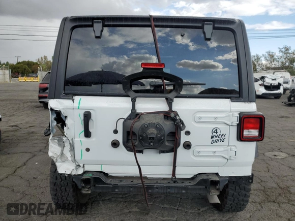 2022 Jeep Wrangler Unlimited Willys with VIN 1C4HJXDN3NW263019, listed as a Copart auction lot 80933014 with 16,231 mi miles and Salvage Title. Bid and sale history available at DreamBid. Image 6.