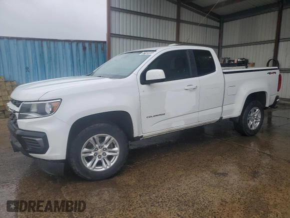 2021 Chevrolet Colorado 4WD LT with VIN 1GCHTCEA0M1253431, listed as a Copart auction lot 52182055 with 53,341 mi miles and Clean Title. Bid and sale history available at carsss.com. Image 1.