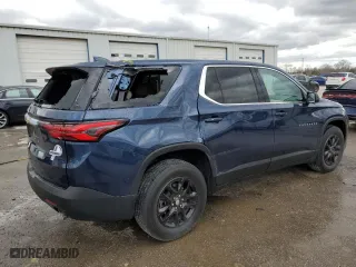 2022 Chevrolet Traverse LS with VIN 1GNERFKW6NJ103724, listed as a Copart auction lot 47757215 with 26,011 mi miles and Salvage Title. Bid and sale history available at carsss.com. Image 3.