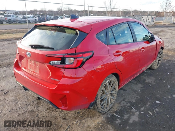 2024 Subaru Impreza Sport with VIN JF1GUAFC0R8343759, listed as a IAAI auction lot 41133565 with 14,196 mi miles. Bid and sale history available at carsss.com. Image 4.