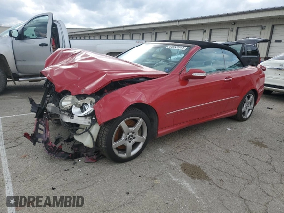 2005 Mercedes-Benz CLK 5.0L with VIN WDBTK75G05T036300, listed as a Copart auction lot 50647345 with 88,041 mi miles and Salvage Title. Bid and sale history available at carsss.com. Image 1.