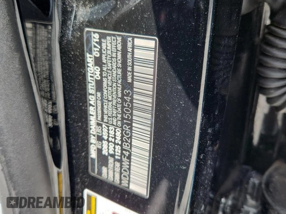 2016 Mercedes-Benz C 300 с VIN WDDWF4JB2GR150543, выставлен на аукционе Copart как лот 61612745 с пробегом 44 365 миль миль и На запчасти • Non repairable. История ставок и продаж доступна на DreamBid. Изображение 12.