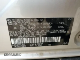 2023 Toyota bZ4X XLE z VIN JTMABACA6PA006558, wystawiony jako Copart lot #66549804 z przebiegiem 10 994 mil mil oraz Czysty tytuł • Clean title. Historia ofert i sprzedaży dostępna na DreamBid. Obrazek 14.