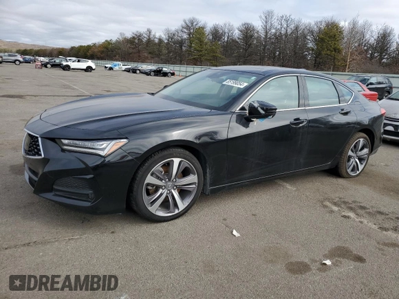 2022 Acura TLX Advance with VIN 19UUB6F65NA003537, listed as a Copart auction lot 85199054 with 20,110 mi miles and Salvage title. Bid and sale history available at DreamBid. Image 1.
