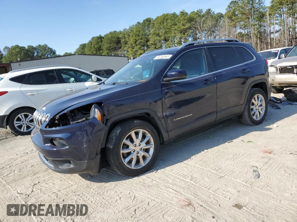 2016 Jeep Cherokee Limited with VIN 1C4PJMDB7GW271112, listed as a Copart auction lot 48150945 with 75,921 mi miles and Salvage Title. Bid and sale history available at DreamBid. Image 1.