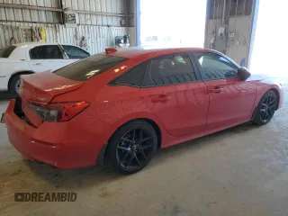 2024 Honda Civic Sedan Sport with VIN 2HGFE2F59RH510626, listed as a Copart auction lot 48603485 with 17,634 mi miles and Salvage Title. Bid and sale history available at carsss.com. Image 3.