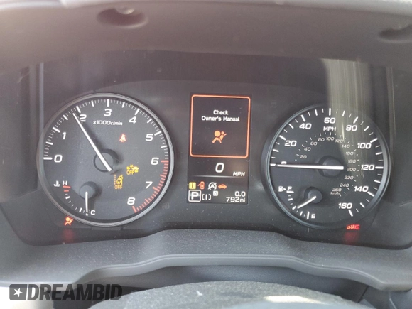 2025 Subaru Forester with VIN JF2SLDAC6SH515753, listed as a Copart auction lot 59920115 with 792 mi miles and Salvage title. Bid and sale history available at DreamBid. Image 9.