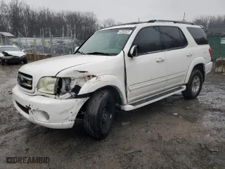 2002 Toyota Sequoia Limited with VIN 5TDZT38A02S104985, listed as a Copart auction lot 42360525 with 0 mi miles and Salvage Title. Bid and sale history available at carsss.com. Image 1.