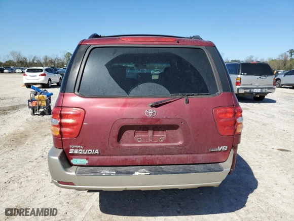 2001 Toyota Sequoia SR5 with VIN 5TDZT34A31S014508, listed as a Copart auction lot 48428945 with 290,773 mi miles and Salvage Title. Bid and sale history available at carsss.com. Image 6.