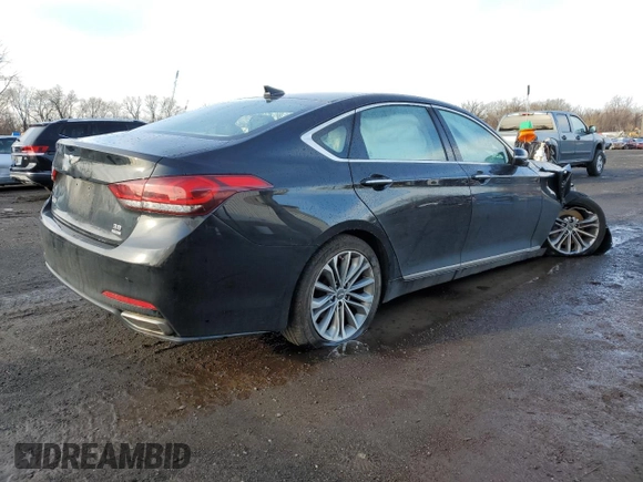 2017 Genesis G80 3.8L with VIN KMHGN4JE2HU205269, listed as a Copart auction lot 50288695 with Not Provided miles and Salvage Title. Bid and sale history available at DreamBid. Image 3.