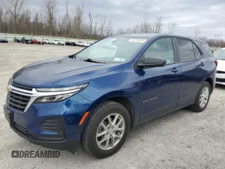 2022 Chevrolet Equinox LS z VIN 3GNAXSEV0NS205101, wystawiony jako Copart lot #50259895 z przebiegiem 49 035 mil mil oraz Szkoda całkowita • Salvage title. Historia ofert i sprzedaży dostępna na DreamBid. Obrazek 1.