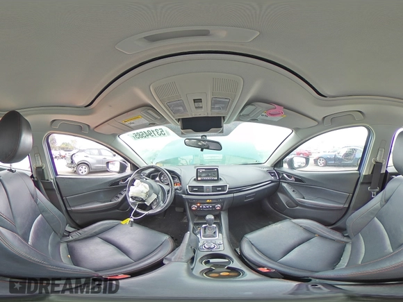 2014 Mazda 3 i Grand Touring with VIN JM1BM1W77E1172938, listed as a Copart auction lot 53194585 with 106,654 mi miles and Salvage Title. Bid and sale history available at DreamBid. Image 13.
