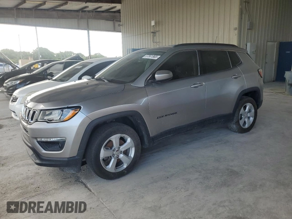 2019 Jeep Compass Altitude with VIN 3C4NJDBB3KT599863, listed as a Copart auction lot 57561965 with 72,482 mi miles and Salvage title. Bid and sale history available at DreamBid. Image 1.