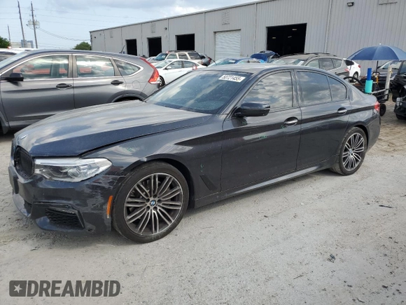 2017 BMW 5 Series 540i with VIN WBAJE5C37HG914805, listed as a Copart auction lot 50721455 with 56,668 mi miles and Salvage Title. Bid and sale history available at carsss.com. Image 1.