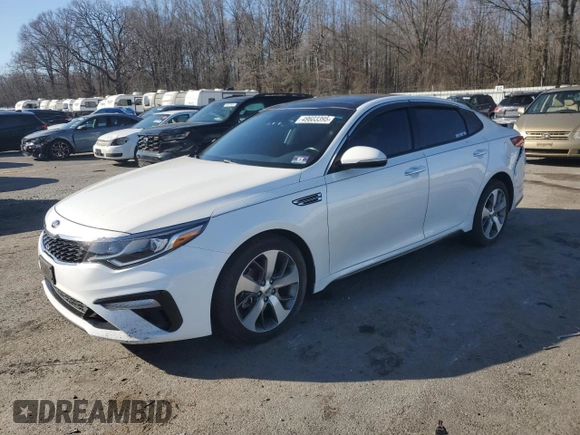 2019 Kia Optima LX with VIN 5XXGT4L36KG361222, listed as a Copart auction lot 49603395 with 38,560 mi miles and Salvage Title. Bid and sale history available at carsss.com. Image 1.