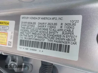 2021 Acura TLX Technology z VIN 19UUB6F41MA002737, wystawiony jako IAAI lot #41925713 z przebiegiem 28 599 mil mil oraz . Historia ofert i sprzedaży dostępna na DreamBid. Obrazek 9.