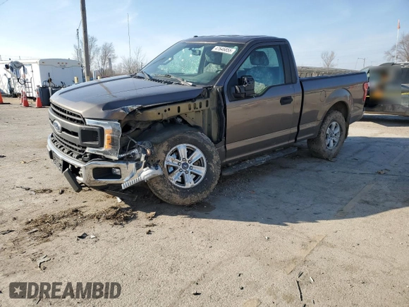 2018 Ford F-150 XL with VIN 1FTMF1EP6JKC68164, listed as a Copart auction lot 47646855 with 126,224 mi miles and Salvage title. Bid and sale history available at DreamBid. Image 1.