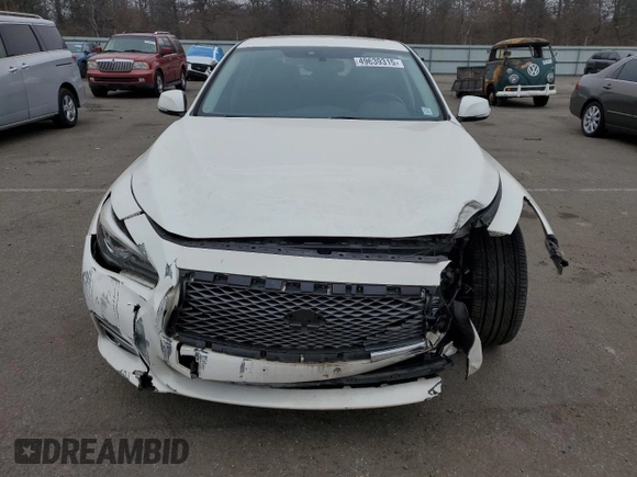 2017 Infiniti Q50 2.0t with VIN JN1CV7ARXHM682249, listed as a Copart auction lot 49639315 with 71,362 mi miles and Salvage Title. Bid and sale history available at carsss.com. Image 5.