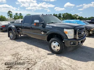 2015 Ford F-350 Lariat with VIN 1FT8W3DT1FEC78179, listed as a Copart auction lot 66496905 with 221,280 mi miles and Salvage title. Bid and sale history available at DreamBid. Image 4.