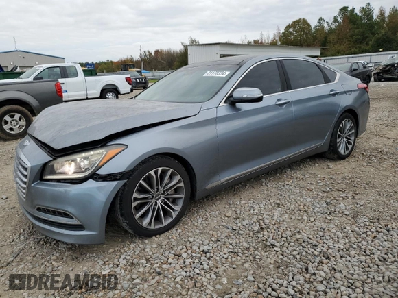 2015 Hyundai Genesis 3.8L with VIN KMHGN4JE9FU100693, listed as a Copart auction lot 81170334 with 128,109 mi miles and Salvage Title. Bid and sale history available at DreamBid. Image 1.