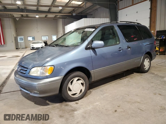 2002 Toyota Sienna LE with VIN 4T3ZF13C42U437712, listed as a Copart auction lot 64836245 with 151,693 mi miles and Salvage title. Bid and sale history available at DreamBid. Image 1.