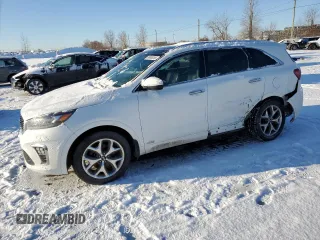 2019 Kia Sorento SX Limited with VIN 5XYPKDA57KG443558, listed as a Copart auction lot 88900285 with 140,827 mi miles and Salvage Title. Bid and sale history available at carsss.com. Image 1.