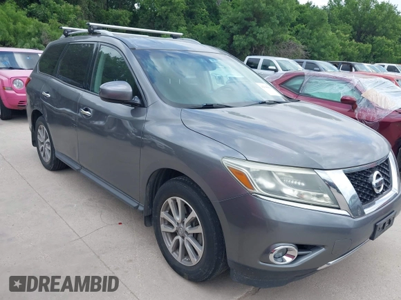 2015 Nissan Pathfinder SV z VIN 5N1AR2MN7FC607589, wystawiony jako IAAI lot #42146811 z przebiegiem 183 968 mil mil oraz . Historia ofert i sprzedaży dostępna na DreamBid. Obrazek 1.