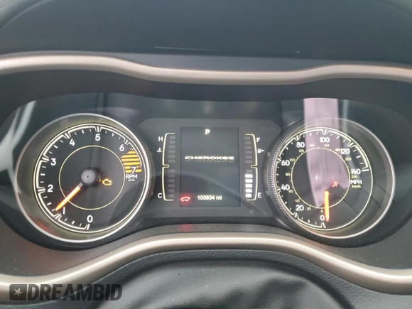2017 Jeep Cherokee Latitude with VIN 1C4PJLCB1HW593127, listed as a Copart auction lot 48060555 with 103,834 mi miles and Clean Title. Bid and sale history available at carsss.com. Image 9.
