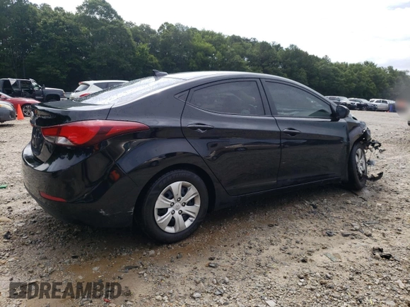 2016 Hyundai Elantra SE with VIN 5NPDH4AEXGH771039, listed as a Copart auction lot 62322335 with Not provided miles and Salvage title. Bid and sale history available at DreamBid. Image 3.